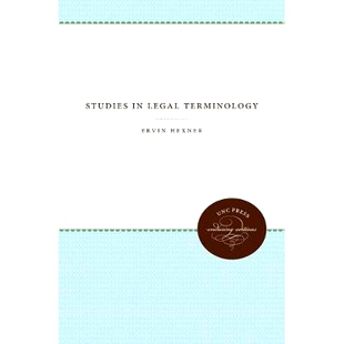 Studies 法律术语研究 Terminology 9781469613185 Legal 预订