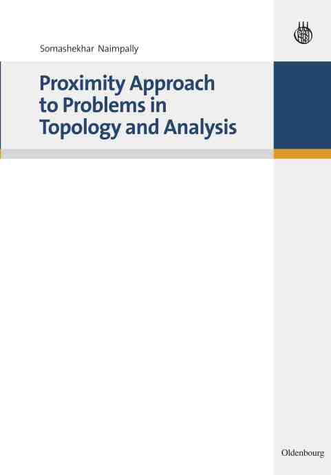 【预订】Proximity Approach to Problems in Topology and Analysis 9783486589177