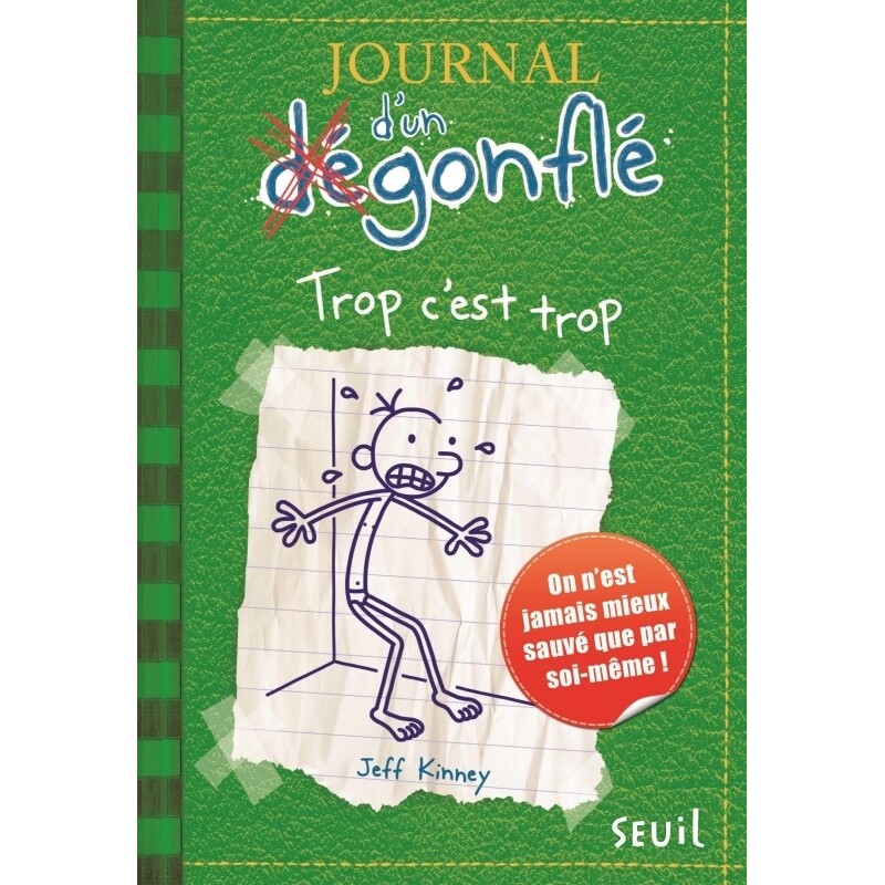 现货 小屁孩日记3 法语版 Jeff Kinney 少儿入门读物 Journal d'un dégonflé 法国进口书 Trop c’est trop