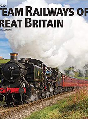 【预售】Steam Railways of Great Britain 2020 Square Wall Calendar