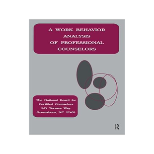 [预订]A Work Behavior Analysis of Professional Counselors 9781138987326