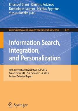 【预订】Information Search, Integration, and Personalization