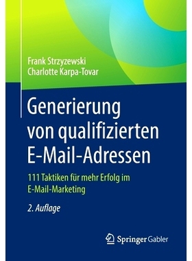 预订 Strzyzewski/Karpa-Tovar, Generierung von qualifizierten E-Mail-Adressen 2.Aufl. Strzyzewski/Karpa-Tovar，合格电子邮