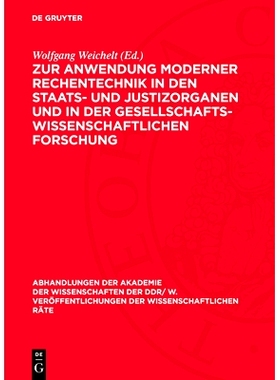 预订 Zur Anwendung moderner Rechentechnik in den Staats- und Justizorganen und in der gesellschaftswissenschaftlichen Fo