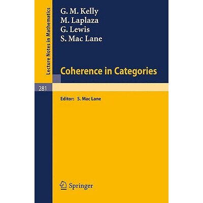 预订 Coherence in Categories 9783540059639