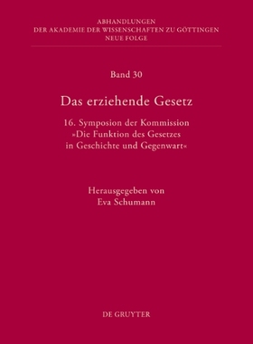【预订】Das erziehende Gesetz 9783110277289