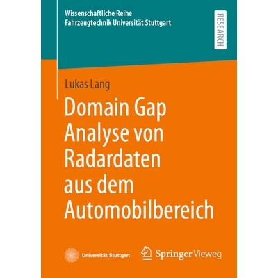 预订 Domain Gap Analyse Von Radardaten Aus Dem Automobilbereich 9783658501198