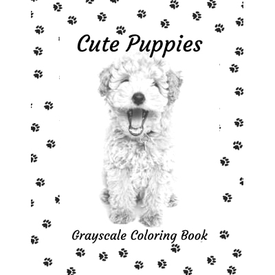 预订 Cute Puppies: Grayscale Coloring Book: 9798539982911