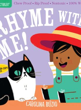 现货 英文原版 防水无毒可咬婴幼儿玩具书：押韵词 撕不烂 低幼启蒙绘本 Indestructibles: Rhyme with Me!