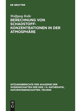 预订 Berechnung von Schadstoffkonzentrationen in der Atmosphäre: 9783112503317