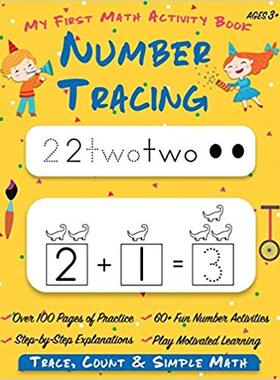 【预售】Number Tracing My First Math Activity Book: Learn to Trace, Count, Add and Subtract Numbers 1-20 Preschool...