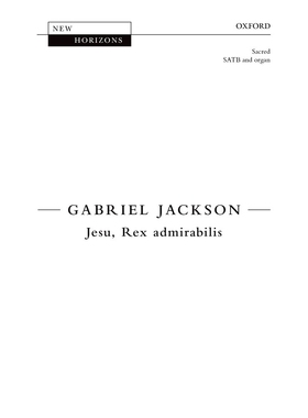 预订 Jesu, Rex admirabilis 耶穌，偉大的君王: 9780193371644