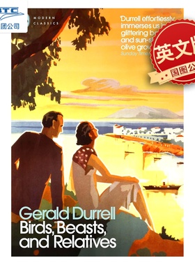 现货 桃金娘森林宝藏 希腊三部曲2 企鹅代经典 达雷尔 Gerald Durrell 英文原版 Birds, Beasts, and Relatives