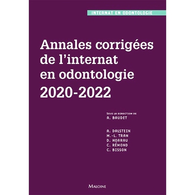预订 Annales corrigées de l’internat en odontologie : 2020-2022 修正牙科实习年鉴：2020-2022: 9782224036614