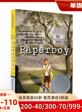 英文原版 Paperboy 送报男孩 纽伯瑞银奖小说