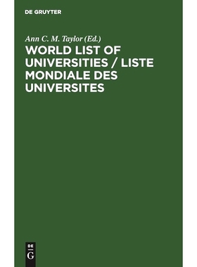 预订 World List of Universities / Liste Mondiale des Universites: 9783112414439