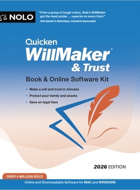 预订 Quicken Willmaker & Trust 2026: Book & Online Software Kit: 9781413332940
