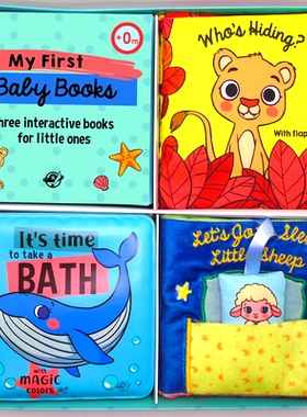 预订 My First Baby Books: Three Interactive Books for the Little Ones Volume 4 我的*本婴儿读物：三本适合小宝宝的互动