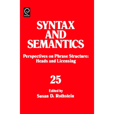 预订 Perspectives on Phrase Structure: Heads and Licensing 词组结构透视： 词头和许可: 9780126061062