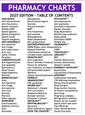 预订 2025 Edition Pharmacy Charts - NAPLEX, CPJE, BCPS: 9798309247097