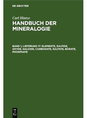 预订 Elemente, Sulfide, Oxyde, Haloide, Carbonate, Sulfate, Borate, Phosphate: 9783112672952