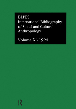 预订 IBSS: Anthropology: 1994 Vol 40
