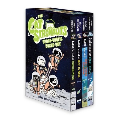 猫咪宇航员 漫画4册套装 儿童图像小说 英文原版 猫爪漫步书 The CatStronauts Space-Tastic Boxed Set