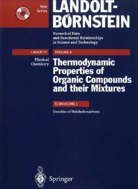 【预订】Densities of Halohydracarbons