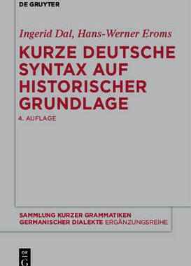【预订】Kurze deutsche Syntax auf historischer Grundlage 9783110485042