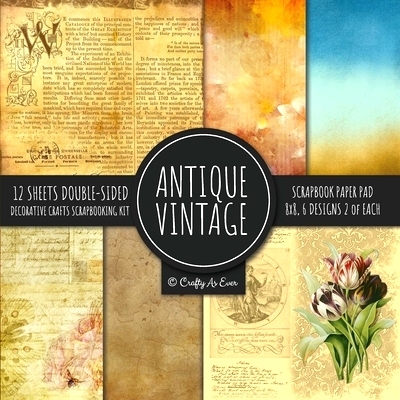预订 Antique Vintage Scrapbook Paper Pad 8x8 Decorative Scrapbooking Kit Collection for Cardmaking, DIY Crafts, Creating
