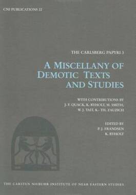 【预订】Miscellany of Demotic Texts and Studies 9788772895475