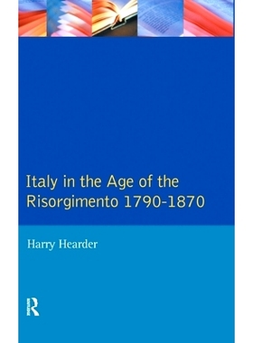 预订 Italy in the Age of the Risorgimento 1790 - 1870 意大利文艺复兴时期179 - 187: 9781138150300