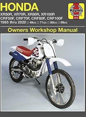 [预订]Honda XR50R, XR70R, XR80R, XR100R, CRF50F, CRF70F, CRF80F & CRF100F (85-20) Haynes Repair Manual 9781620923931