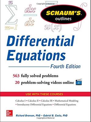 英文原版 微分方程大纲，第四版 Schaum’s Outline of Differential Equations