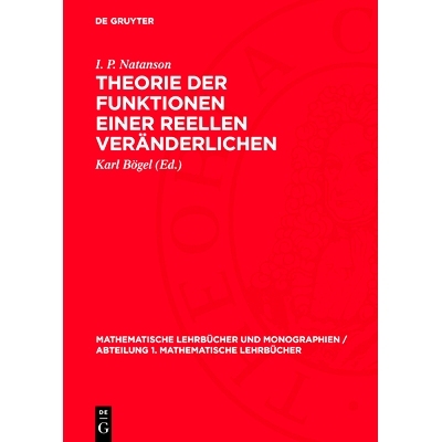 预订 Theorie der Funktionen einer reellen Veränderlichen: 9783112719947