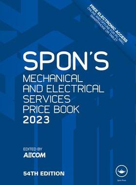 [预订]Spon’s Mechanical and Electrical Services Price Book 2023 9781032331775