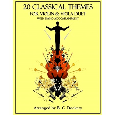 预订 20 Classical Themes for Violin and Viola Duet with Piano Accompaniment: 9798861504737