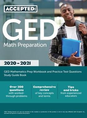 [预订]GED Math Preparation 2020-2021: GED Mathematics Prep Workbook and Practice Test Questions Study Guid 9781635306460
