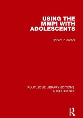 【预订】Using the MMPI with Adolescents