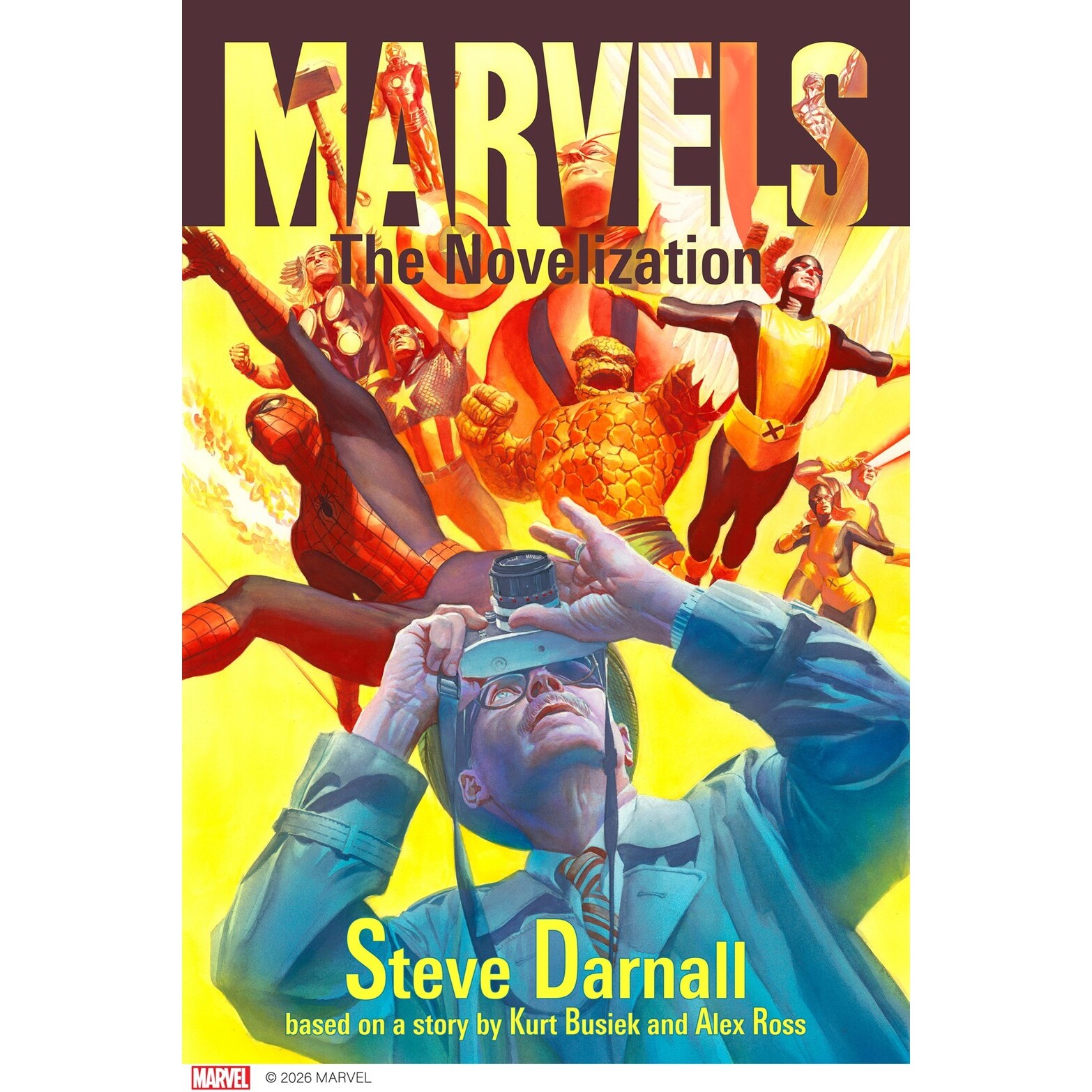预售 惊世奇人 普通人视角下的漫威宇宙 小说改编版 Steve Darnall & Alex Ross 英文原版  Marvels: The Novelization