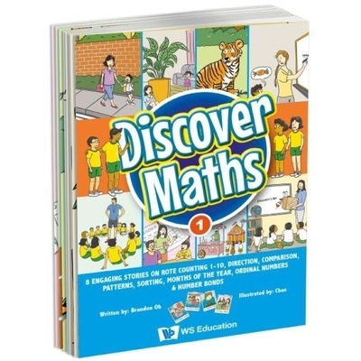 预订 Discover Maths 1: 8 Engaging Stories on Rote Counting 1-10, Direction, Comparison, Patterns, Sorting, Months of the