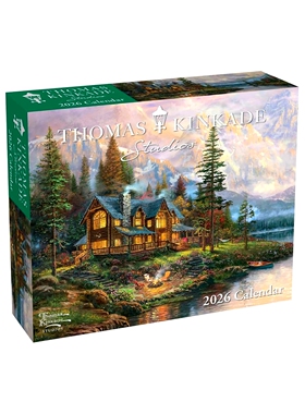 现货 托马斯·金凯德工作室 绘光大师 2026年每天一页 台历风景画 Thomas Kinkade Studios Day-to-Day Calendar 英文原版进口日历