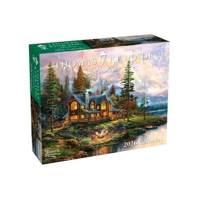 预售 托马斯·金凯德工作室 绘光大师 2026年每天一页 台历风景画 Thomas Kinkade Studios Day-to-Day Calendar 英文原版进口日历