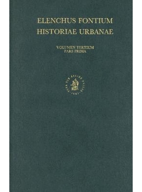预订 Elenchus Fontium Historiae Urbanae III, 1: 9789004093829
