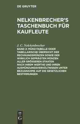 【预订】Münz-Tabelle oder tabellarische Übersicht der Rechnungsmünzen sow 9783111238791