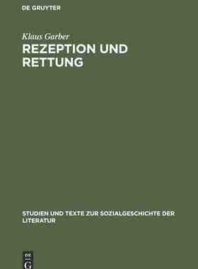 【预订】Rezeption und Rettung 9783484350229