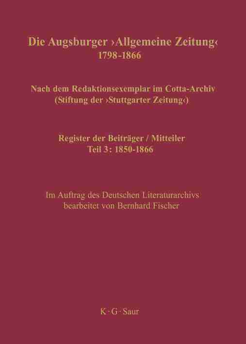【预订】Register der Beiträger / Mitteiler 9783598349751
