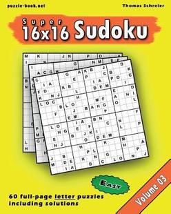 Vol. 9781975858247 Super Full page Easy 16x16 Sudoku Alphabet 预订