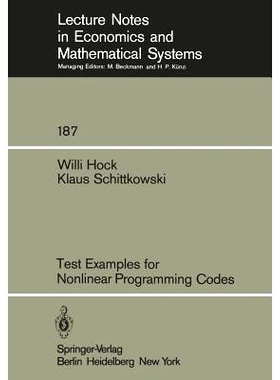 预订 Test Examples for Nonlinear Programming Codes: 9783540105619