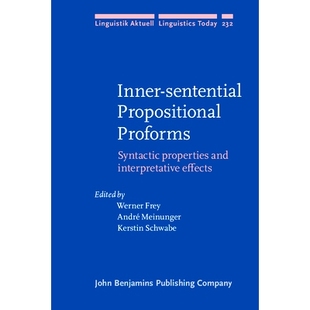 预订 Inner-sentential Propositional Proforms. Syntactic properties and interpretative effects. 句内命题的代用:句法性质和